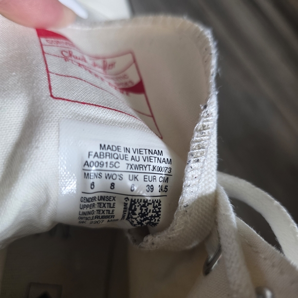 Mens Converse White High-Top Sneakers - Picture 7 of 7